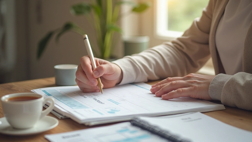 Kalender met stressmanagement oefeningen gemarkeerd en dagelijkse voortgang zichtbaar